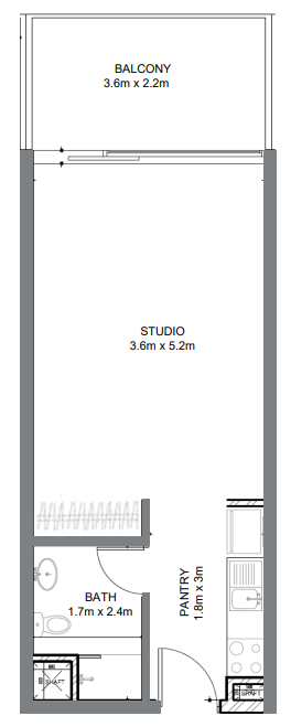 STUDIO (55 UNITS)